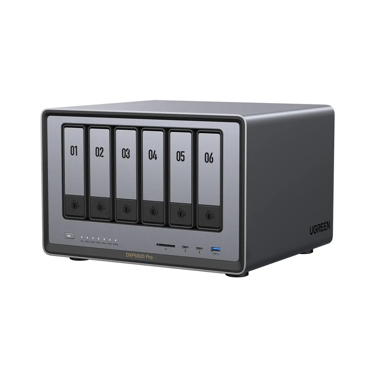 UGREEN NAS DXP6800 Pro 6-Bay NAS, Intel i5 1235u 10-Core CPU, 8GB DDR5 RAM (Disk – 25898B