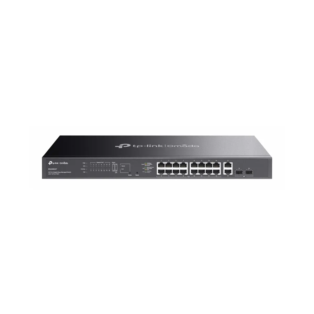 TP-Link Omada 20-PORT Gigabit Easy Managed Switch With 16-PORT PoE+ Port: 16 Gig – ES220GMP