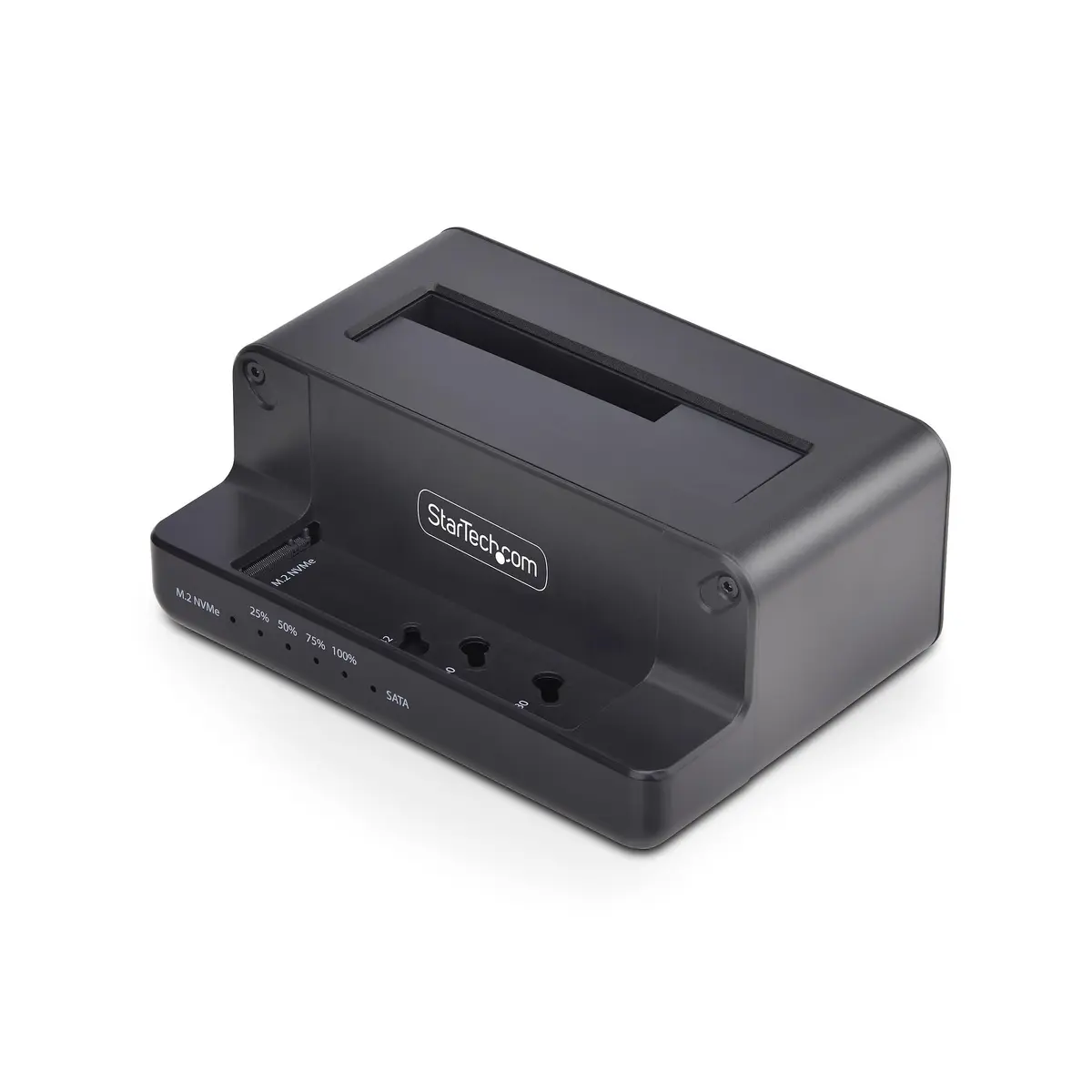 StarTech.com M.2 NVMe to 2.5/3.5-inch Sata Drive Duplicator, Dual Bay Standalone Cloner – N2-M2-SSD-DUPLICATOR